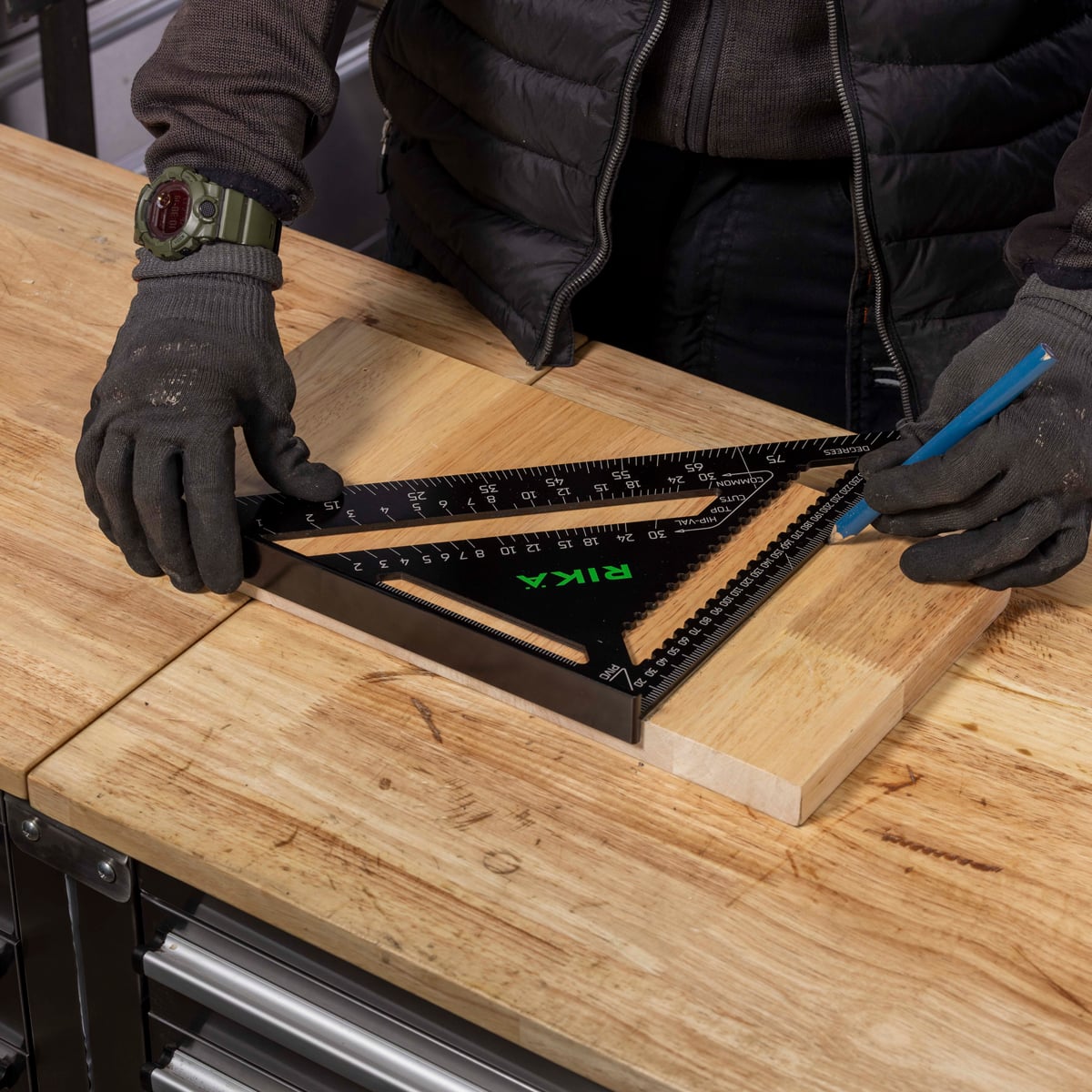 Rikä 12in (300mm) Professional Metric Rafter Square